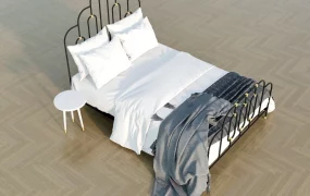 Antique Black Iron Bed