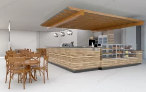 Cafe & Bakery Kiosk In Shopping Mall