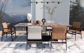 Beautiful Granite Dining Table Set