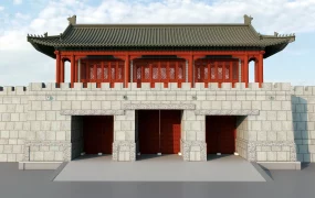 Chinese Ancient City Wall And Gate
