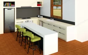 L Shaped Kitchen With Island
