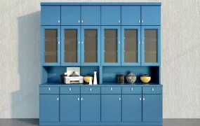 Navy Blue Bookcase