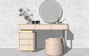 Elegant Dressing Table with Stool