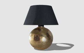 Large Brass Ball Table Lamp