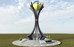 Outdoor Large Art Sculpture With Fountain