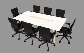 Modern Conference Table Setup