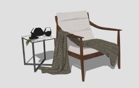 Accent Chair and Side Table