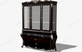 Antique Victorian Breakfront Cabinet