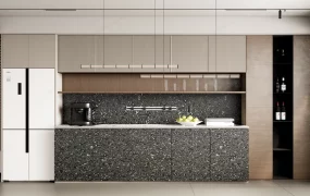 Modern Contemporary Dry Kitchen & Pantry Joinery SketchUp 3D Model