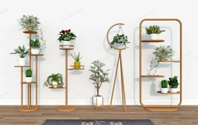 Tall Wood Plant Stands