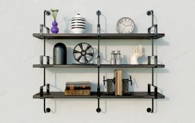 Industrial Pipe Wall Shelf