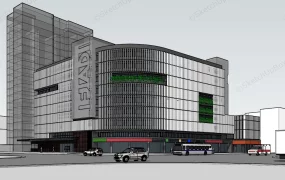 Street Corner Commercial Building