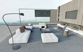 Modern Low Profile Living Room Idea