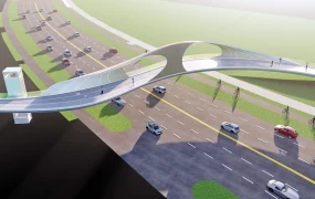Pedestrian Bridge Over Road