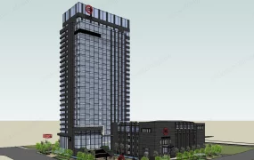 Modern Bank Building Exterior