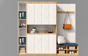 Hallway Hall Tree With Bench And Storage