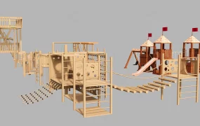 Modular Wooden Playground Structures