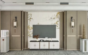 Chinese Living Room Tv Wall Design