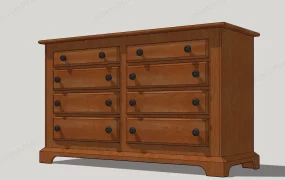 Natural Wood Dresser