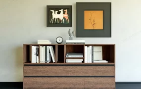 Minimalist Bookcase With Drawers