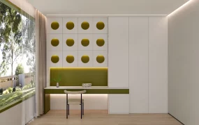 Kids Room Wardrobe With Desk