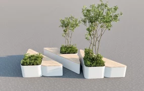 Outdoor Planter Bench Design
