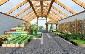 Greenhouse Vegetable Garden