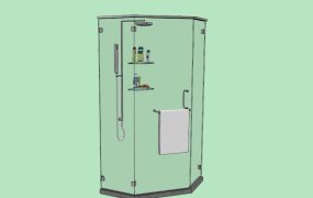 Modern Corner Shower