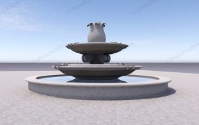 Two Tier Fountain On Pool