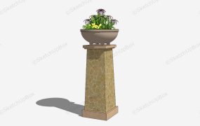Outdoor Urn Planter With Pedestal