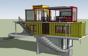 Shipping Container Bar Design