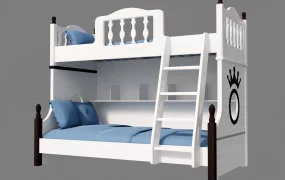 White Wooden Bunk Beds