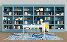 Home Office With Bookcase