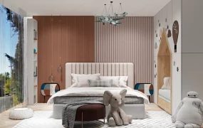 Modern Kids Bedroom Suite SketchUp 3D Model