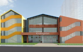 Modern Kindergarten School Building Complex