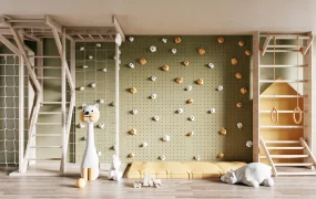 Modern Children's Indoor Playroom Climbing Structure