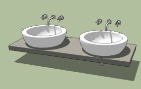 Bathroom Double Sink Countertop