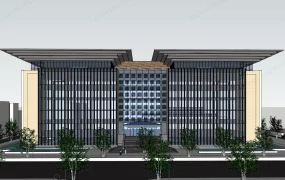 Modern Institutional Civic Center Building