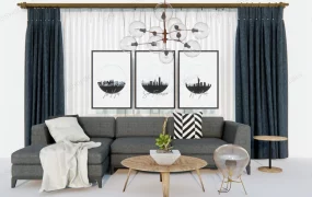 Dark Grey Living Room Set