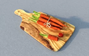 Carrots On Chopping Board