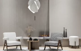 Modern Minimalist Lounge Seating SketchUp 3D Model