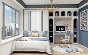 White And Blue Boys Bedroom