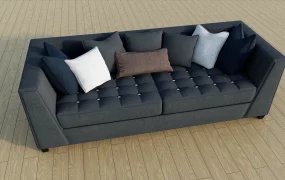 Black Fabric Sofa