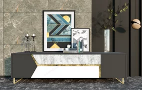 Black And White TV Stand