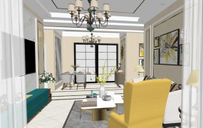 Modern Dining Room Living Room Interior Design