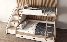 Modern Scandinavian Style Bunk Bed