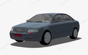 Audi A4 Blue Sedan