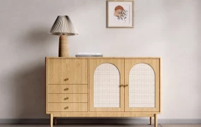 Wood Buffet Cabinet Sideboard