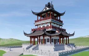 Traditional Chinese Pagoda Pavilion Tower