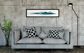 Grey Fabric Loveseat